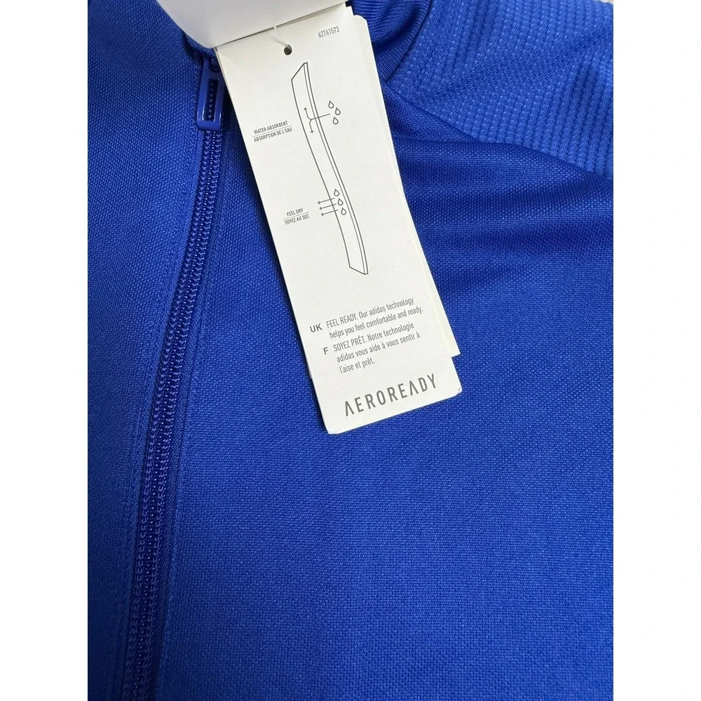 Adidas Jacket Kids Small Blue AEROREADY Track Top Soccer Football FS7100‎ Youth